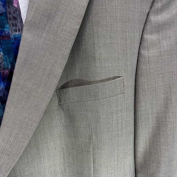 Jos A Bank travelers collection Men’s blazer jacket wool beige/grey 52L 2 button - Picture 1 of 16